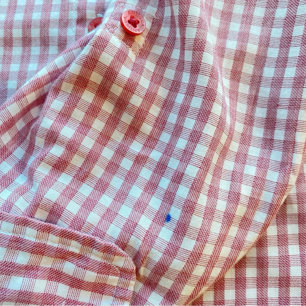 Antigua Red & White Checkered Button Down Shirt Alabama Crimson Tide size Medium - Picture 16 of 16
